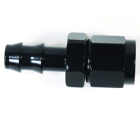 HOSE ENDS Full Swivel 4AN Hose Straight Anodized Black Aluminum Single